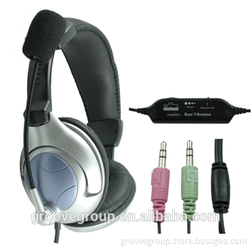 2.5m computerr and gaming headphone with stere sound with factory price from china